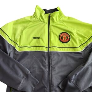 Manchester United MUFC Full Zip Jacket Men's XL Green Soccer Football Official